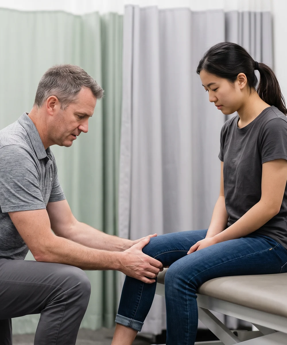 A Doctor of Physical Therapy working with a child at Kaizen Health and Wellness in Urbandale, IA