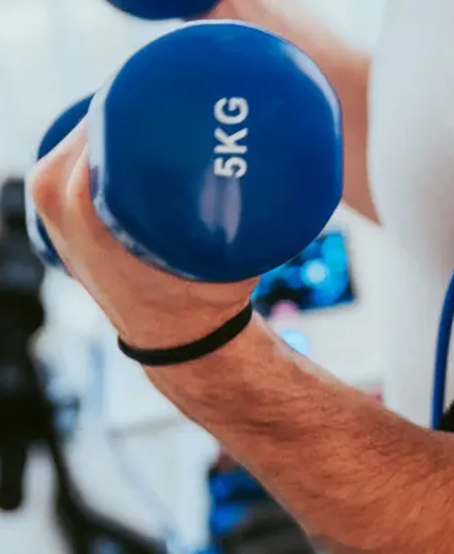 Blood flow restriction training session at Kaizen Health and Wellness