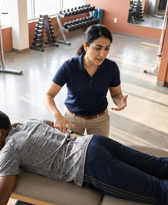 Spinal manipulation session at Kaizen Health and Wellness